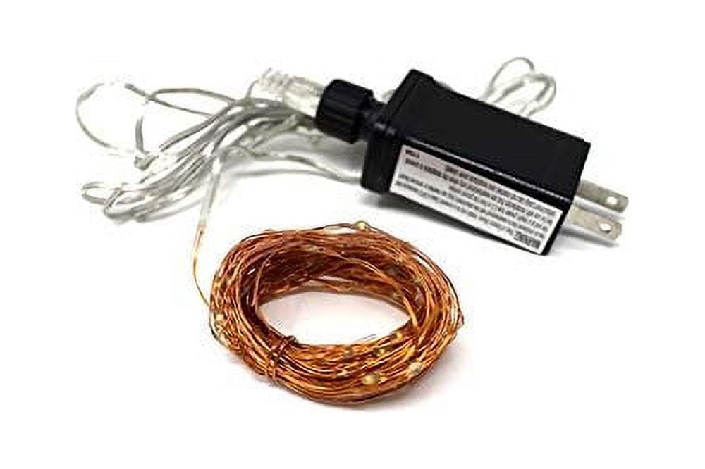 Perfect Holiday 100 Warm White LED Silver & Copper String Lights ...