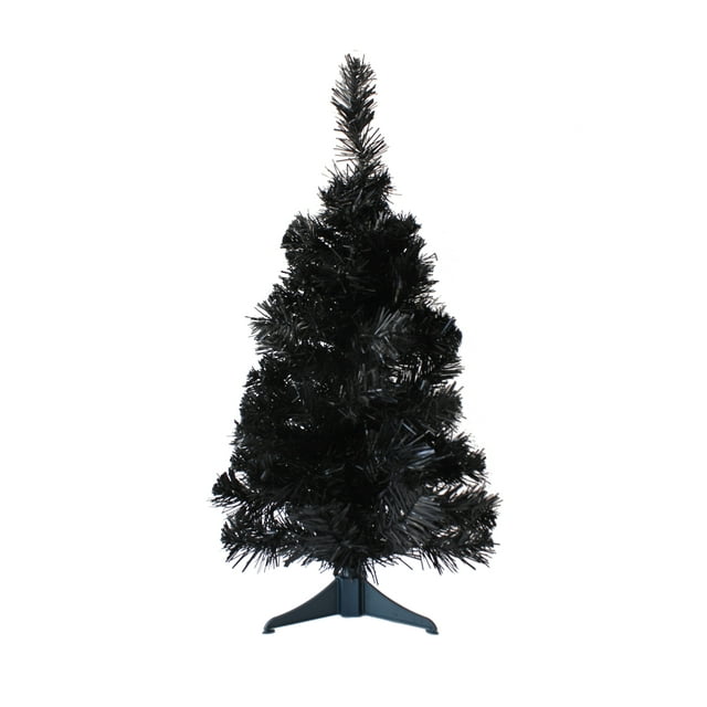 Perfect Holiday 2' Black Plastic Tabletop Xmas Decor Christmas