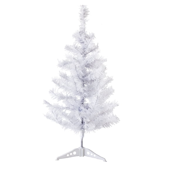 Perfect Holiday 2' White Tabletop Christmas Tree with Stand