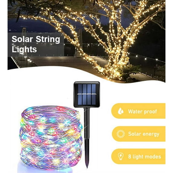 Perfect Holiday 200 LED Mini Micro Solar String Light - Multicolor