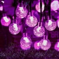 thumbnail image 1 of Perfect Holiday 30 LED Solar String Lights,Waterproof with Bubble Design Bulbs for Outdoor Home decor, Christmas, Parties, Garden - Pink, 1 of 10