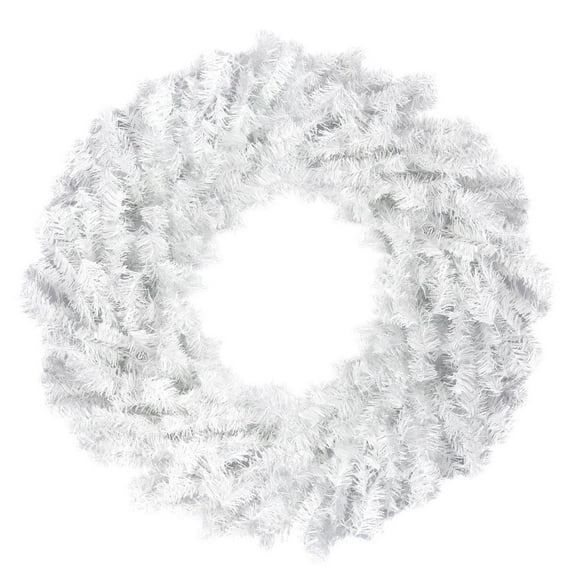 Perfect Holiday 30 inch Canadian Pine Artificial Christmas Wreath for indoor or outdoor Holiday Decor, Crystal White