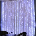 thumbnail image 1 of Perfect Holiday 300 LED Copper Wire Curtain Lights Plug In With 8 Light Modes - White, 1 of 6