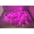 thumbnail image 1 of Perfect Holiday 300 LED Curtain String Lights Plug In With 8 Light Modes - Pink, 1 of 5