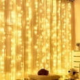 thumbnail image 1 of Perfect Holiday 300 LED USB Fairy Curtain Light With Remote And 8 Light Modes - Warm White, 1 of 5