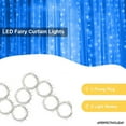thumbnail image 1 of Perfect Holiday 300 led Window Curtain Icicle Lights String Fairy Light Wedding Party Home Garden Decorations 3m*3m, Blue, 1 of 5