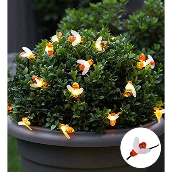 LED Solar String Lights - Bee Design