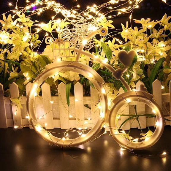 60 LED String Light Copper w/ Timer - Warm White