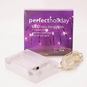 Perfect Holiday 600016 Battery Operated copper 20 LED String Light - Pink