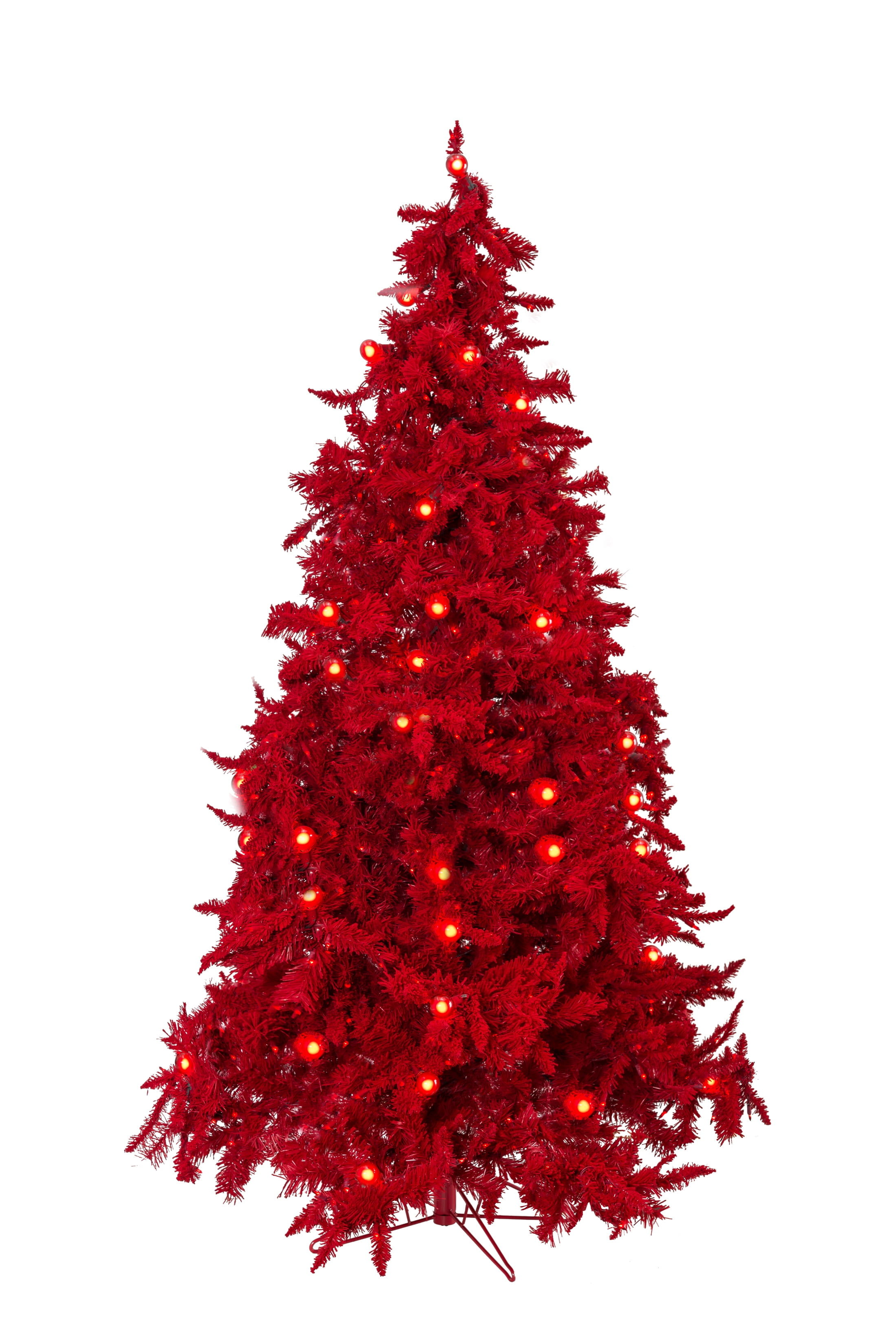 Perfect Holiday 5 Ft Prelit Ruby Red Christmas Tree with 250 LED
