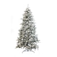 thumbnail image 1 of Perfect Holiday 7.5 Ft Alpine Spruce Christmas Tree, 1292 realistic snow flocked Tips with Metal Stand, 1 of 2