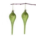 thumbnail image 1 of Perfect Holiday 700087 15 cm Glitter Apple Green Rain Drop Ornament - 2 Piece, 1 of 4