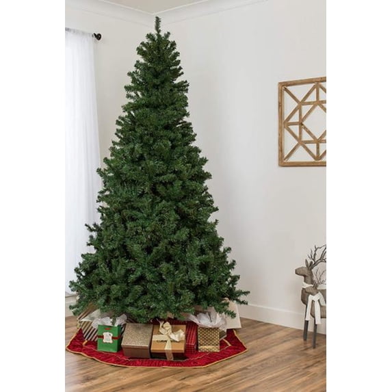 Perfect Holiday 7ft Canadian Pine Christmas Tree, 855 pvc branch tips with Metal Stand, Evergreen