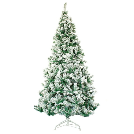Perfect Holiday 8ft Canadian Pine Christmas Tree, 855 pvc branch tips with Metal Stand, Evergreen