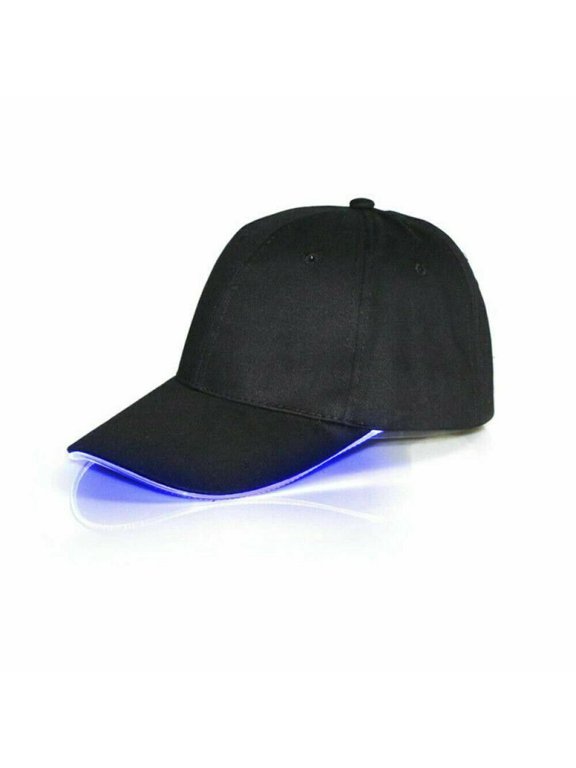 Glow LED Cap / Hat Adjustable Lighted Up - Blue color