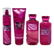Bath & Body Works Perfect In Pink Gift Set - Full Size Fragrance Mist, Body Wash, Body Cream and Body Lotion