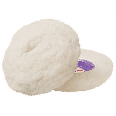 3M Perfect-It 30040 Single Sided Compounding Pad, 4 in Dia, Hook and Loop Attachment, Low Lint Wool Pad, White