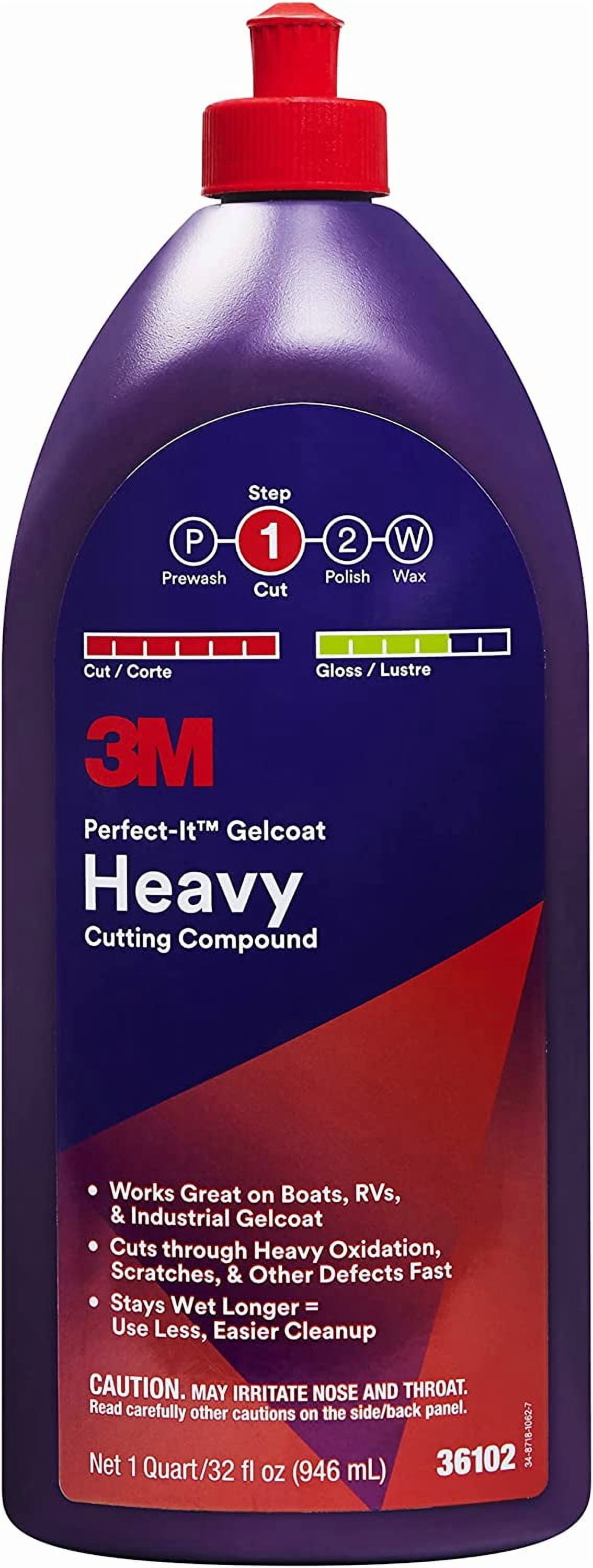 Clean Cut Compound Perfect-It Gelcoat Heavy Cutting Compound, 1 Quart – Fast Cutting ...