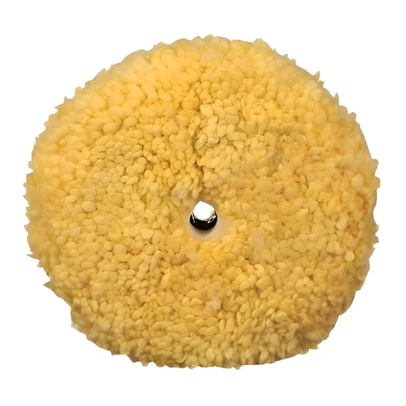 Perfect-It II 5754 Double Sided Polishing Pad, 9.9 in Dia, Quick Connect Attachment, Wool Pad, Yellow