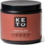 Perfect Keto Exogenous Ketones Powder, BHB Salts for Ketosis & Fasting Support, Electrolytes for Hydration, Caffeine Free Energy, Chocolate, 8.57 oz