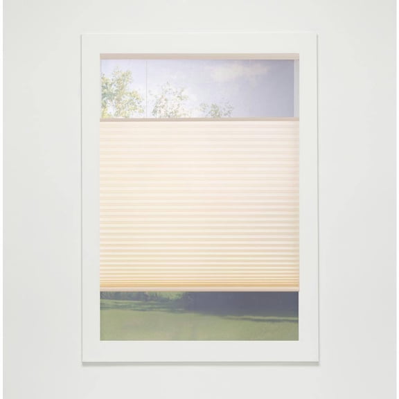 Perfect Lift Window Treatment Alabaster Cordless Top-Down Bottom-Up Light Filtering Eco Polyester Cellular Shades - 68 in. W x 36 in. L