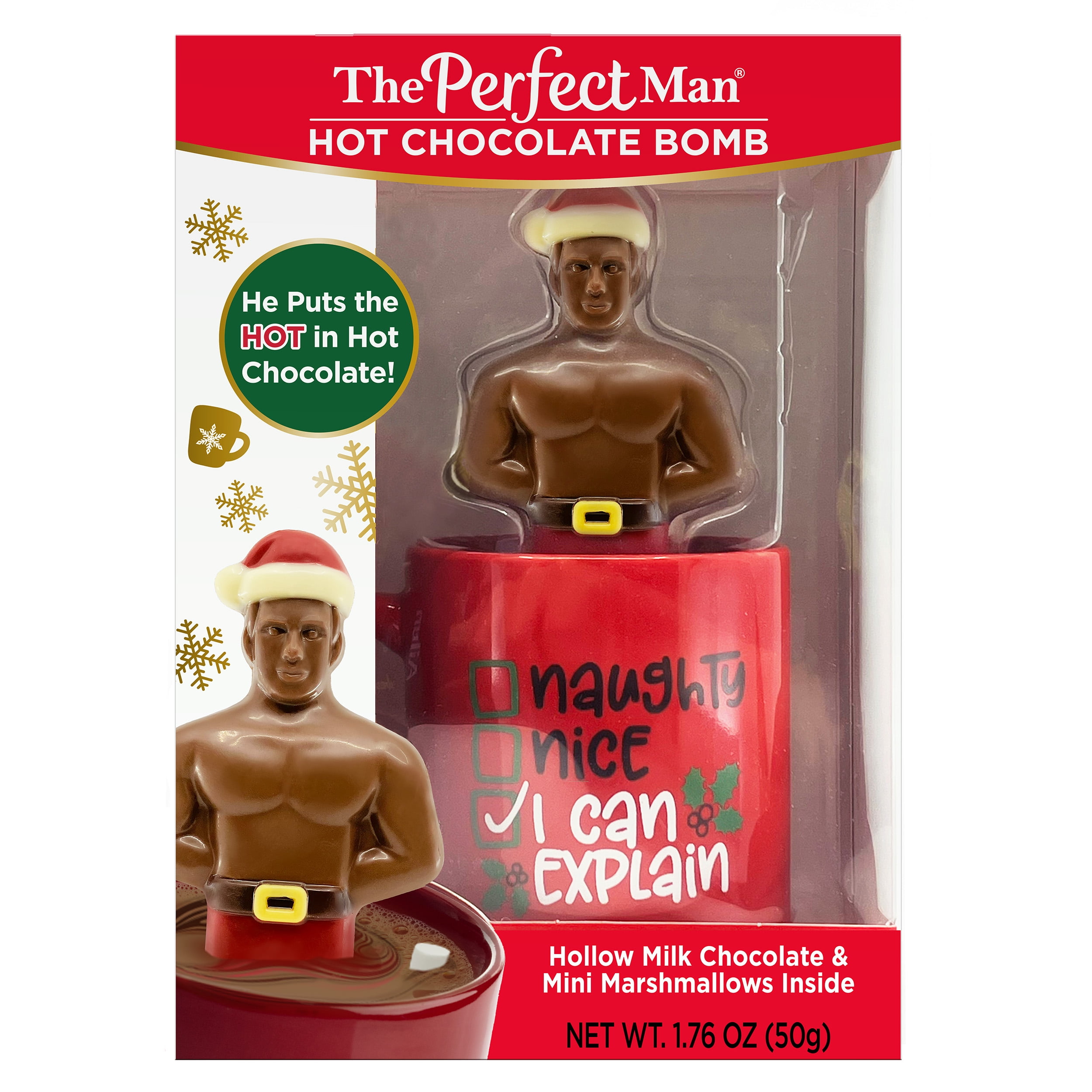 Perfect Man Chocolate Cocoa Bomb Gift Set with Mug