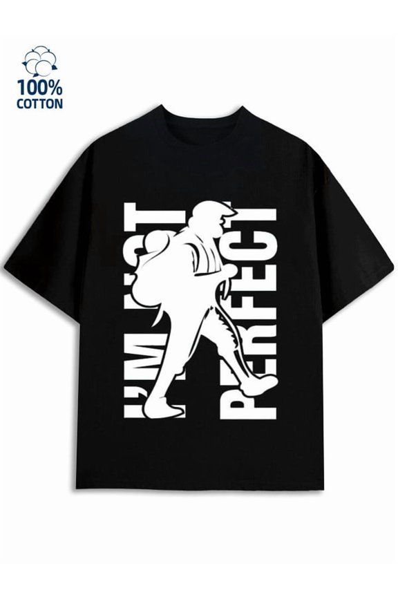 Perfect Man Tee mens funny humor 180G 100% Cotton black work vintage Fashion Unisex Shirt Crewneck tshirts Original Unisex Shirt Graphic tshirts Unique Design Unisex Shirt Graphic tshirts