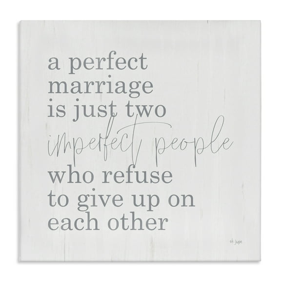 Stupell Industries Perfect Marriage Refuse to Give Up Canvas Wall Art, design by Jaxn Blvd.