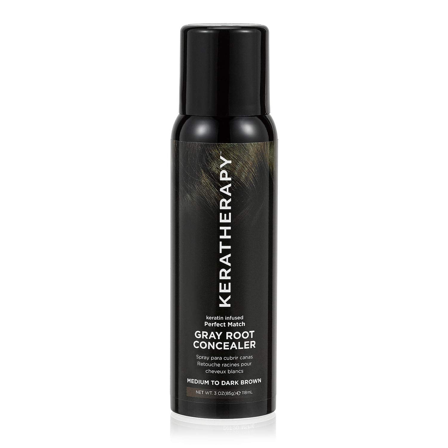 KERATHERAPY Perfect Match Gray Root Concealer Medium /Dark Brown 3 oz