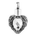 thumbnail image 1 of Perfect Memorials Diamond Angels Near Heart Stainless Steel Cremation Jewelry, 1 of 5