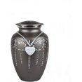 thumbnail image 1 of Perfect Memorials Medium Fancy Flourish Cremation Urn (110 Cu/in) - Elegant Aluminum Urn for Human Ashes/Durable & Secure/Display at Home/A Beautiful Tribute to Your Loved One, 1 of 3
