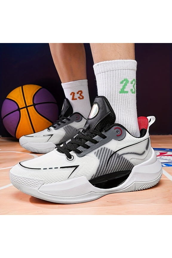 Perfect+Men'S High-Top Basketball Sneakers - for Outdoor Sports, Running, Hiking, Casual Wear, Basketball Shoe Breathable Fabric & Synthetic Upper, Non-Slip Rubber Sole, Shock Absorption, All-Seaso-W