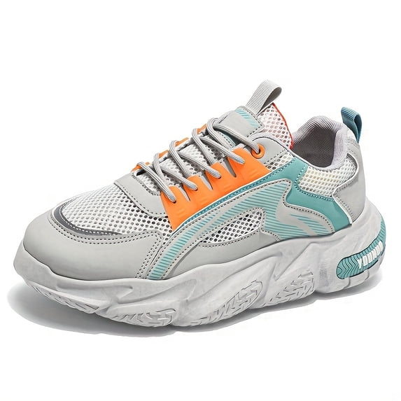 Men's Lightweight Breathable Sneakers Compatible for & Low-Top Round Toe - Outdoor & Casual Attire - Solid Color Sneakers (Men's Fashion), Casual - /Fabric Upper, Cushioned PVC Sole