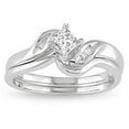 thumbnail image 1 of Perfect Moissanite Diamond Bridal Ring Set 0.65 Carat with 18k Gold Plating, 1 of 3