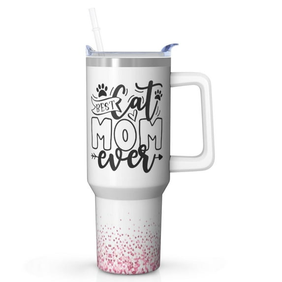 The Perfect Mom Gift - 40oz Tumbler with Straw for Mom - Insulated Stainless Steel Cup Keeps Drinks Ice Cold & Hot - Mother's Day Birthday Gift from Daughter Son
