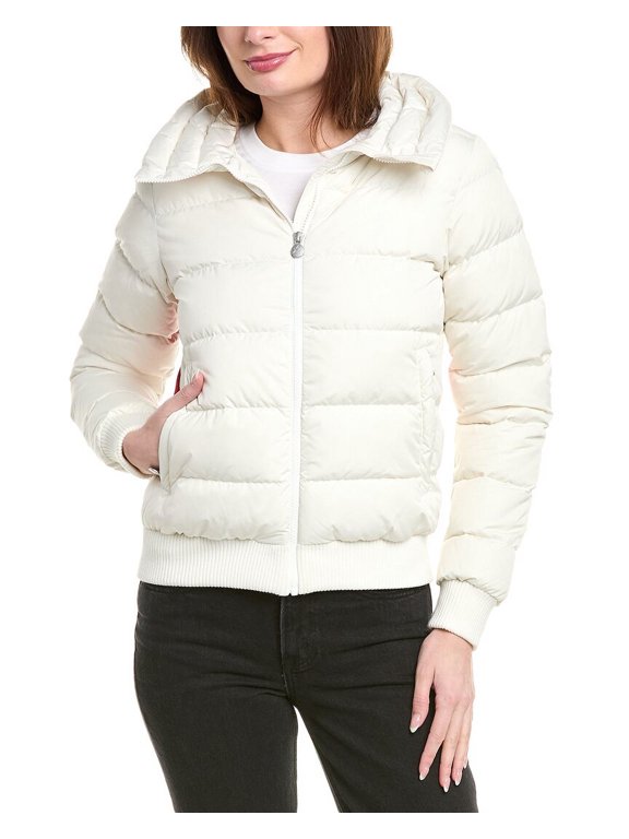 womens Super Star Down Jacket, l, White