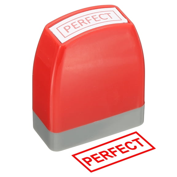 Perfect Notice Stamp Self Inking, Red Ink Office Stamps Pre Inked Message Stamp Refillable Business Stamp, Red