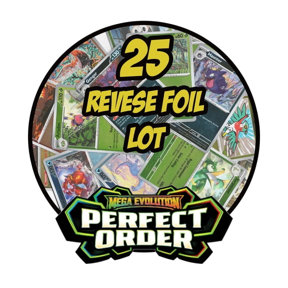 Perfect Order - 25 Reverse Foil Pokemon Card Lot x25 Randomly Selected (No Duplicate Per Lot)
