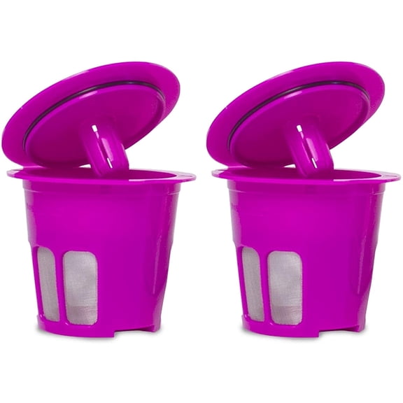 Cafe Flow Reusable Coffee Pod Filter 2-PK Refillable K Cup For Keurig and Select Single Serve Coffee Makers