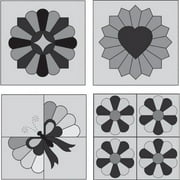 Perfect Patchwork Template Dresden Plate, 4-Pack, Grey