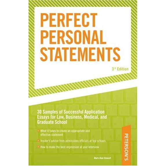 Pre-Owned Perfect Personal Statements, 3rd edition (Peterson's Perfect Personal Statements) (Paperback) 0768917158 9780768917154