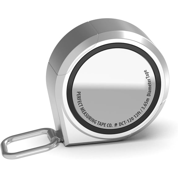 Perfect Pi Diameter Circumference Tape Measure - Imperial and Metric 1/2-inch by 12ft / 3.5m U for Measuring Cylindrical Objects (Pipe Tape, Tree Tape) Model DCT120