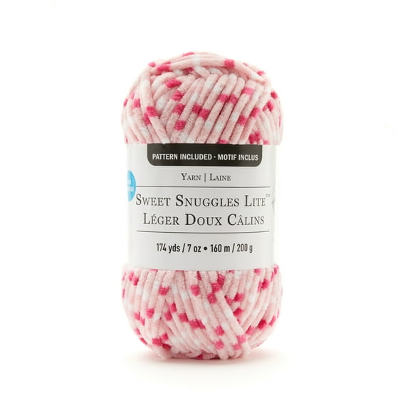 Perfect Pink Variegated Striped Sweet Snuggles Lite Yarn by Loops & Threads – Super Bulky Weight Yarn for Knitting - Crochet - Weaving - Arts & Crafts - 12 Pack