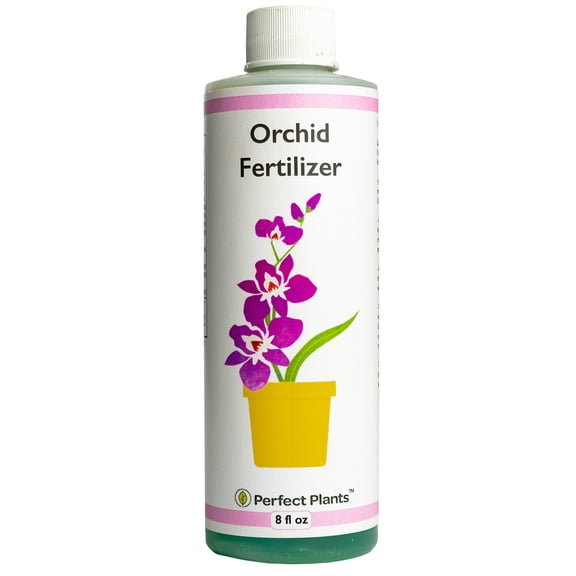 Perfect Plants Liquid Orchid Fertilizer 8oz. Plant Food for All Epiphytic Varieties, Encourages Repeating Colorful Booms