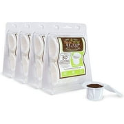 Perfect Pod EZ-Cup Disposable Paper Filters with Patented Lid Design for Reusable Coffee Pods 4-Pack (200 Filters)