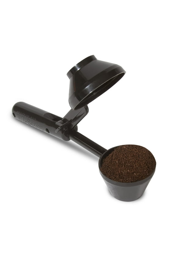 EZ-Scoop 2-in-1 Coffee Scoop with Built-In Funnel for Reusable K-Cups and Refillable Coffee Pods - 2 Tablespoon Capacity. For Right-Handed or Left-Handed abilities