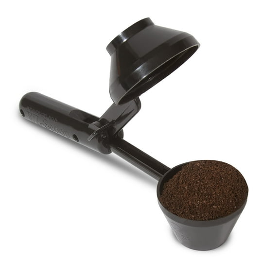 Perfect Pod EZ-Scoop 2-in-1 Coffee Scoop with Built-In Funnel for Reusable K-Cups and Refillable Coffee Pods - 2 Tablespoon Capacity. For Right-Handed or Left-Handed abilities