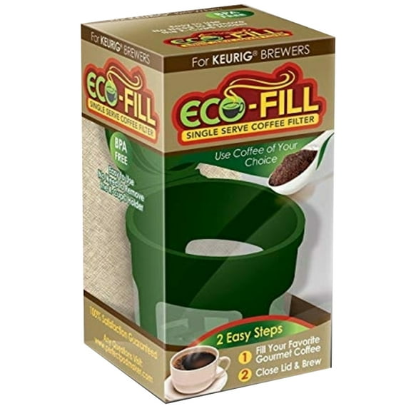 Perfect Pod Eco-Fill Refillable Capsule for K-Cup Brewers Compatible with K-Cup Brewers, Reusable Coffee Filter