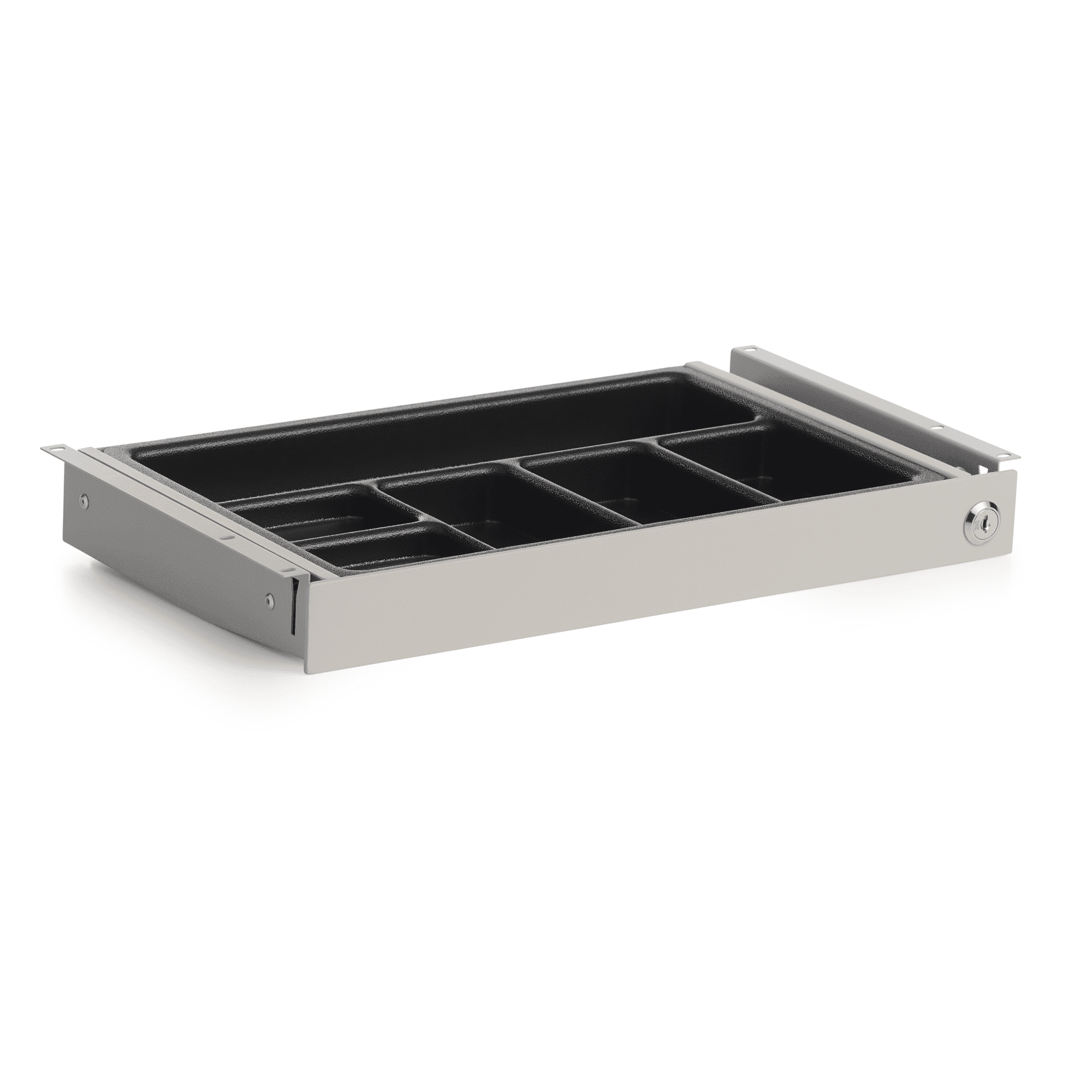 PERFECT POSTURE max under desk storage drawer with lock, large 16.2" x 9.3" (Gray)