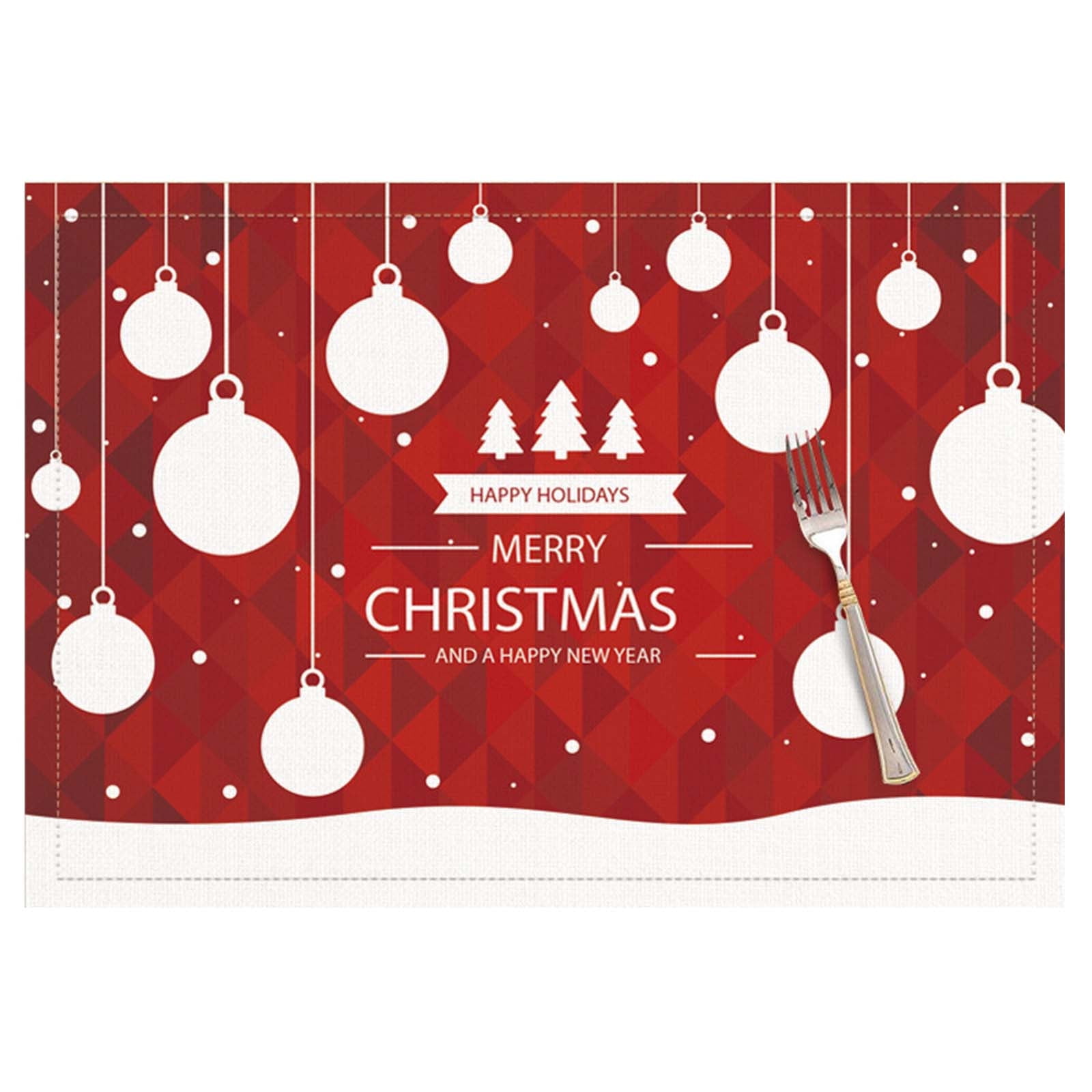 Perfect Presents Matoen Christmas Placemats for Dining Table, Christmas